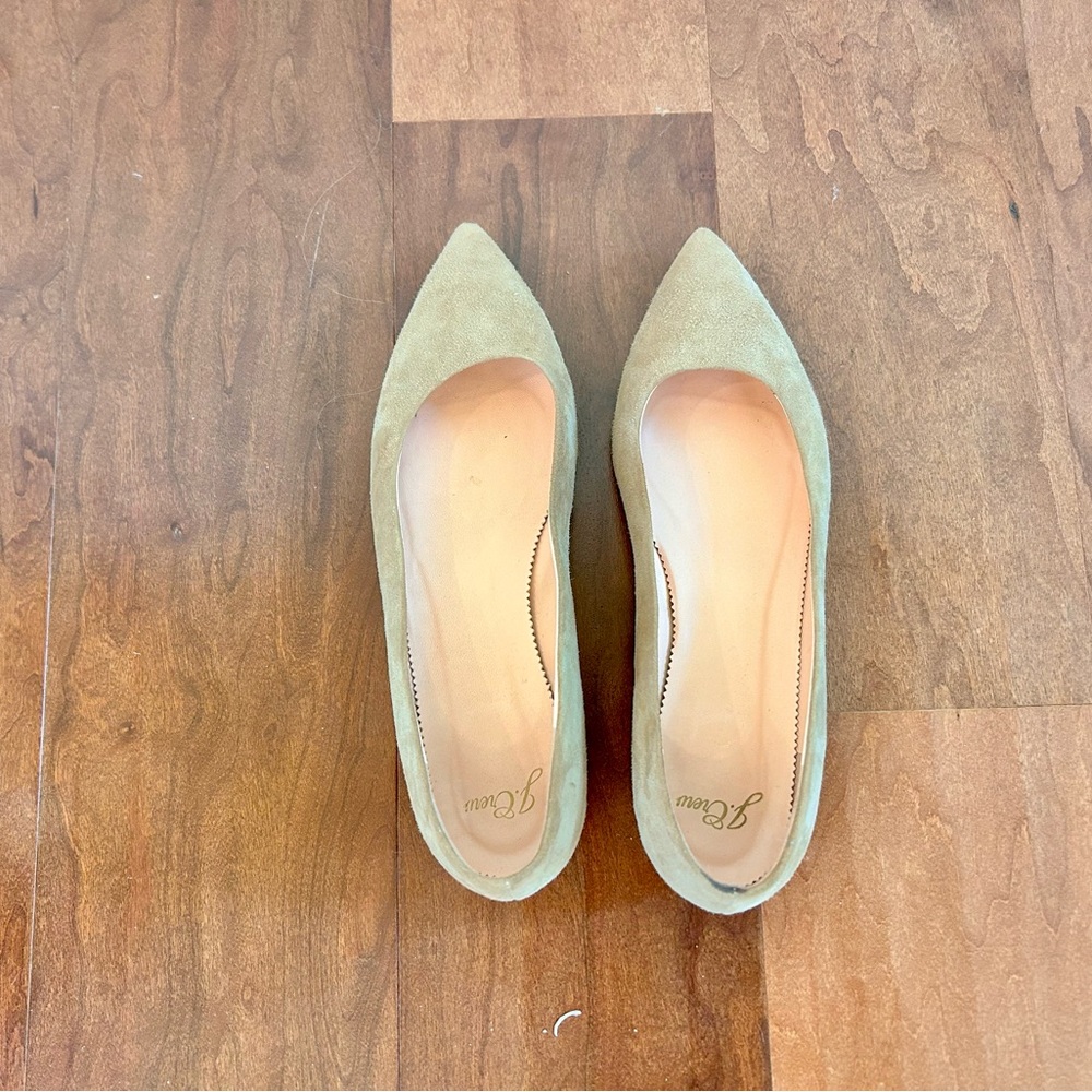 J.Crew Suede Flats, Tan, Size 9